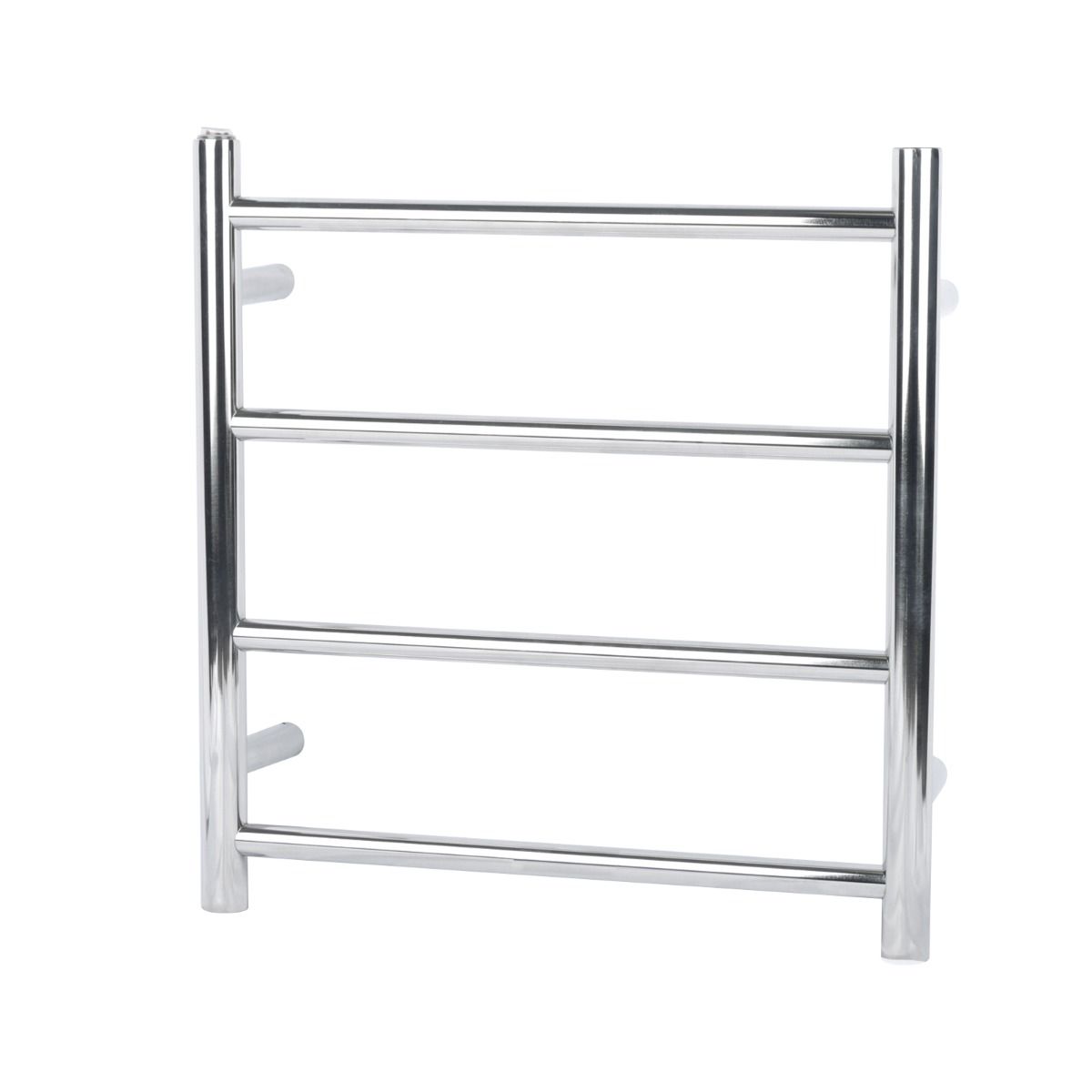 Round Chrome Electric Heated Towel Rack 4 Bars tradesuppliers
