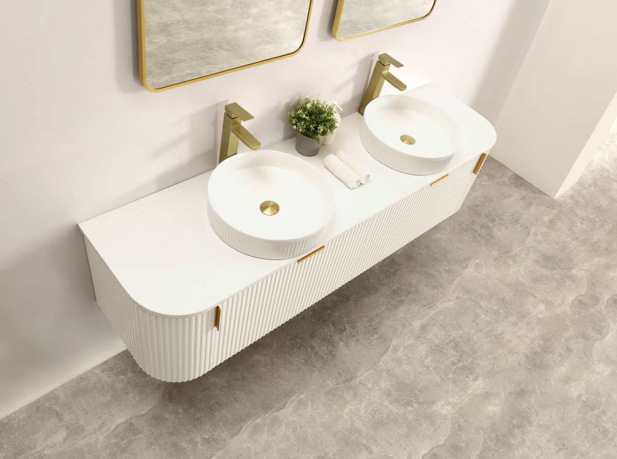 Navona 1800MM Wall Hung Forma Series White Side Drawer Vanities – trade ...