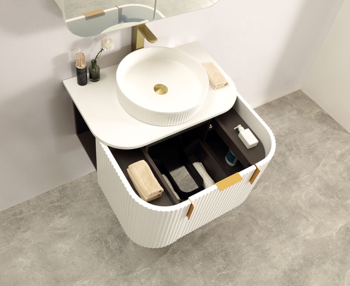 Navona Forma Series 750MM Wall Hung White Side Drawer Vanities – trade ...