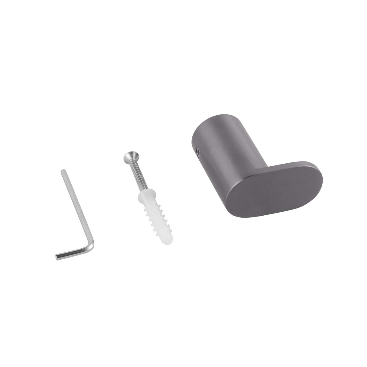 RUSHY Gun Metal Grey Round Robe Hook – trade-suppliers